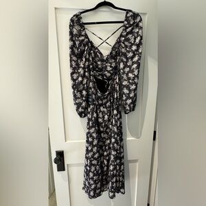 Floral Print Midi Dress, NWT